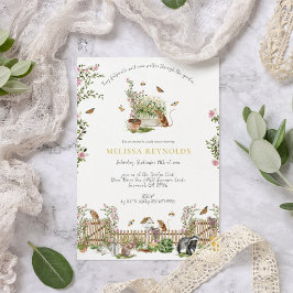 リッ疑問に思トル | 春ガーデンベビーシャワー 招待状