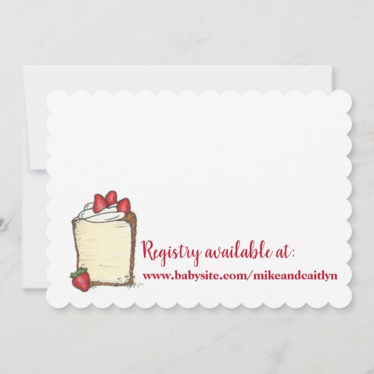 リッ祝トルエンジェルフードケーキ新生児シャワー 招待状 (裏面)