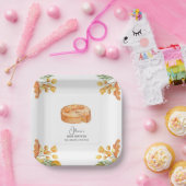 リッ素朴トかわいこちゃんカボチャのパイ秋ベビーシャワー ペーパープレート (パーティー)