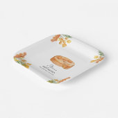 リッ素朴トかわいこちゃんカボチャのパイ秋ベビーシャワー ペーパープレート (傾斜あり)