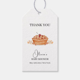 リッ素朴トかわいこちゃんパイさくらんぼ秋ベビーシャワー ギフトタグ