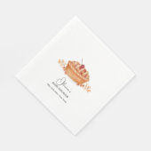 リッ素朴トかわいこちゃんパイさくらんぼ秋ベビーシャワー スタンダードランチョンナプキン (角)