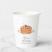 リッ素朴トかわいこちゃんパイさくらんぼ秋ベビーシャワー 紙コップ (裏面)