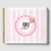 リッ素朴トル女性のカーボーイベビーガール赤ちゃんシャワー本 ゲストブック (裏面)