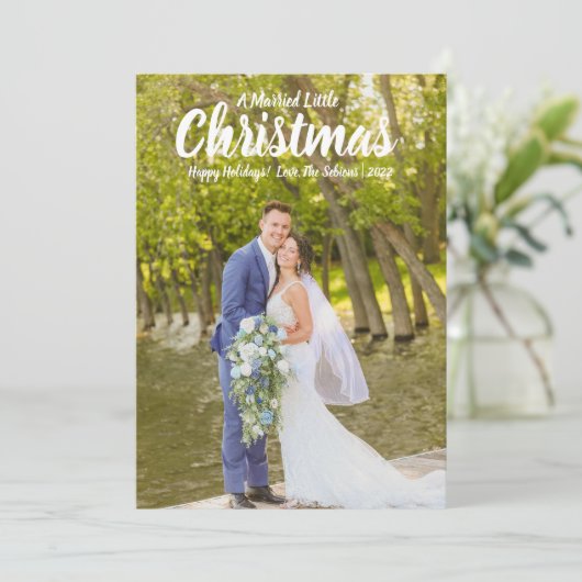 リッ結婚したトクリ結婚スマスホリデーカード 招待状 (スタンド正面)