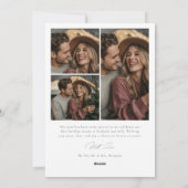 リッ結婚したトルクリスマス | 写真エレガントコラージュ シーズンカード (裏面)