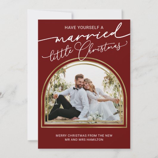 リッ結婚したトル結婚クリスマス発表 シーズンカード (正面)