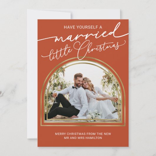 リッ結婚したトル結婚クリスマス発表 シーズンカード (正面)