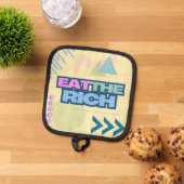 リッ食べチ90年代スタイルオーンミット 鍋敷き (トップダウン)