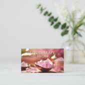 リテセラピー&ピンクヒーリングストーンズバラ石英 名刺 (スタンド正面)