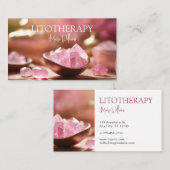 リテセラピー&ピンクヒーリングストーンズバラ石英 名刺 (正面/裏面)