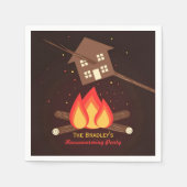 リテラおもしろいル引っ越し祝いパーティーパーティー スタンダードカクテルナプキン (正面)