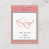 リテールコーラルレトロ80ズマイアミサングラス 名刺 (正面)