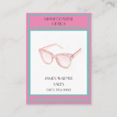 リテールピンクレトロ80のマイアミサングラス 名刺 (正面)