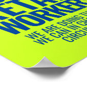 リテールワーカーのはっきりした文字ストアの落ち着きを尊重 ポスター (角)