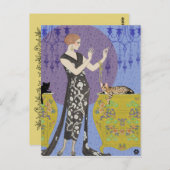 リディアとベンガル（黄色と青） ポストカード (正面/裏面)