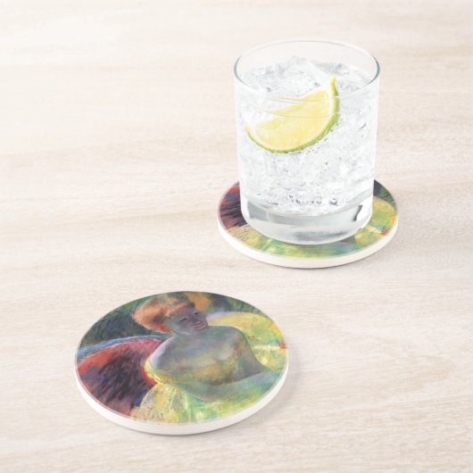 リディアは両腕に寄り掛かって小部屋に座った コースター (側面)