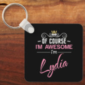 リディアもちろん私は名前素晴らしノベルティ キーホルダー (正面)