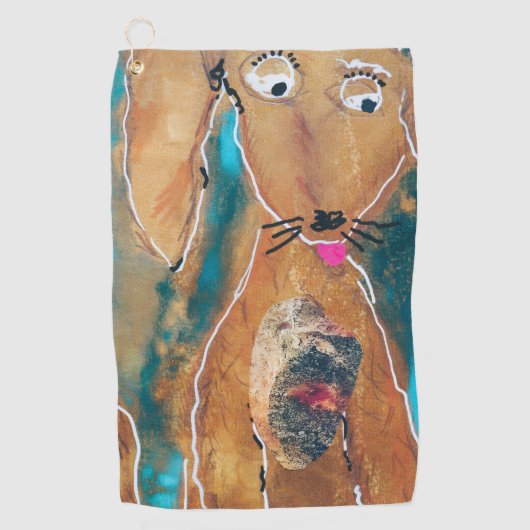 リディアズ・アート・サングリアのPuppy Pal ゴルフタオル (正面)