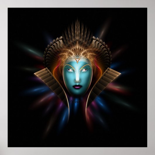 リディアンクイーンフラクタルアートポスター ポスター (正面)