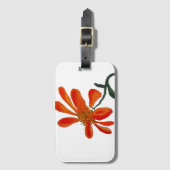 リディア・アート サングリアによるオレンジの花 ラゲッジタグ (正面縦)