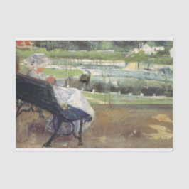 リディア・シッティング・オン・ア・ポーチ・クロッチ、メアリー・カサット 薄葉紙