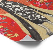 リディア&ベンガルin赤と金ゴールド ポスター (角)