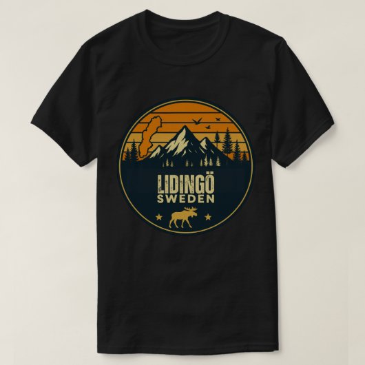 リディンゲ島、スウェーデン Sverige Tシャツ (デザイン正面)
