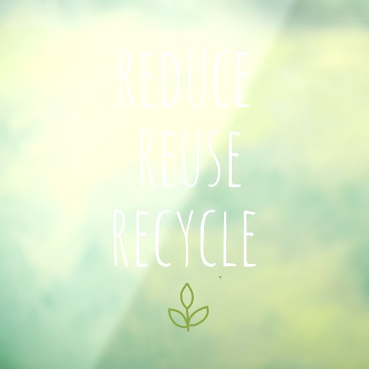 リデュース リユース リサイクル ヘルシー フード | エコ グリーン ウィン ウィンドウサイン (シート3)