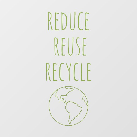 リデュース リユース リサイクル 地球 エコ ストアフロント サイン ウィンドウサイン (シート)