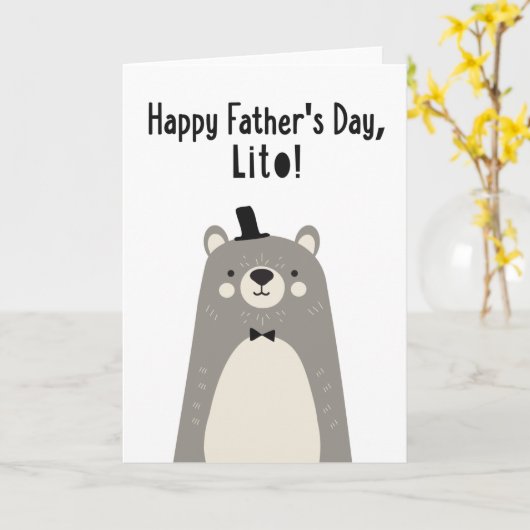 リトの父の日札 カード (黄色い花)