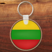 リトアカッコいいニア国旗のシール キーホルダー (正面)
