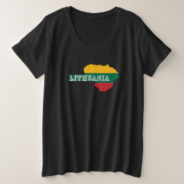 リトアシンプルモダンニアlietuva国旗のお土産 プラスサイズTシャツ