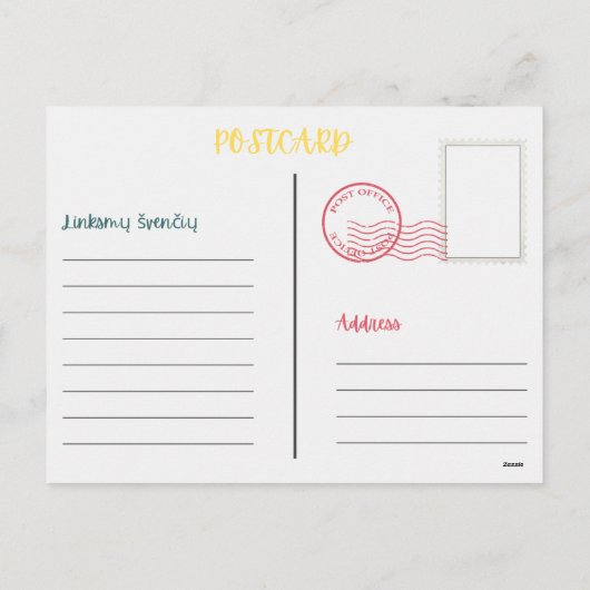 リトアニアのクリスマスの伝統 シーズンポストカード (裏面)