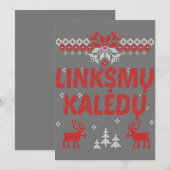 リトアニアのクリスマスギフト 招待状 (正面/裏面)