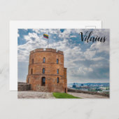 リトアニアのハガキに建つGediminas tower ポストカード (正面/裏面)