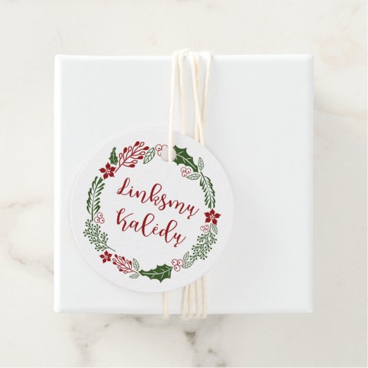 リトアニアのメリークリスマスカスタム フェイバータグ (インサイチュ)