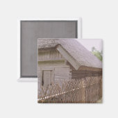 リトアニアのロッシス美術館サッチルーフハウス – マグネット (正面/裏面)