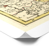 リトアニアの地図1750 ポスター (角)