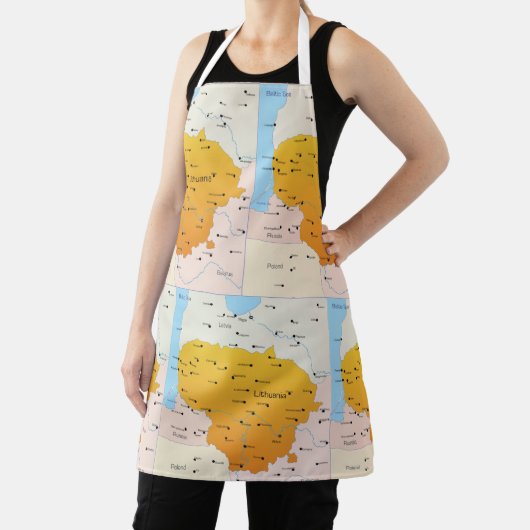 リトアニアの地図 エプロン (インサイチュ)