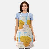 リトアニアの地図 エプロン (着用した状態)