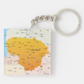 リトアニアの地図 キーホルダー (裏面)