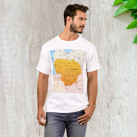 リトアニアの地図 Tシャツ