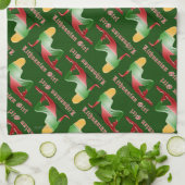 リトアニアの女の子のシルエットの旗 キッチンタオル (折り畳み)