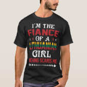 リトアニアの女の子のバレンタインのギフトの婚約者 Tシャツ (正面)