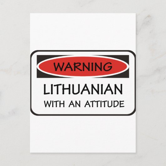 リトアニアの態度 ポストカード (正面)