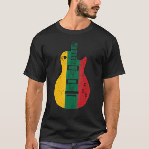 リトアニアの旗ギターヴィンテージミュージシャン Tシャツ