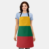 リトアニアの旗 エプロン (着用した状態)