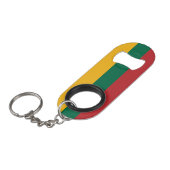 リトアニアの旗 キーホルダー栓抜き (正面アングル)