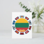 リトアニアの旗 ポストカード (スタンド正面)